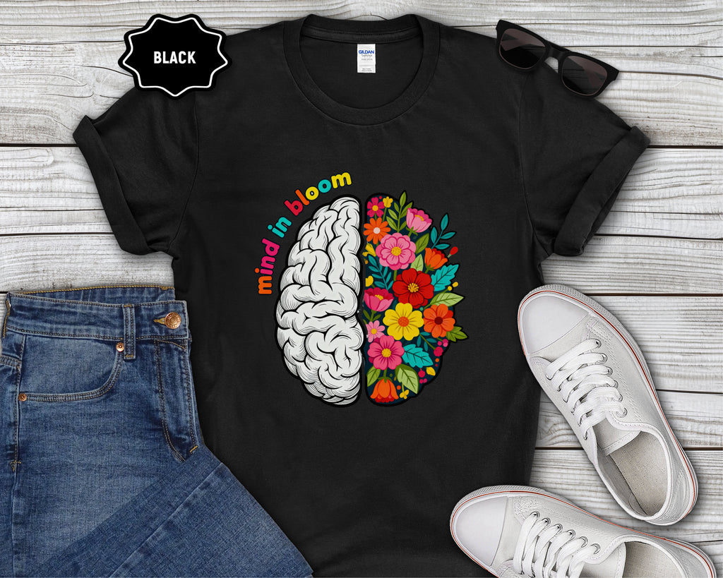 Mind in Bloom Floral Brain T-Shirt