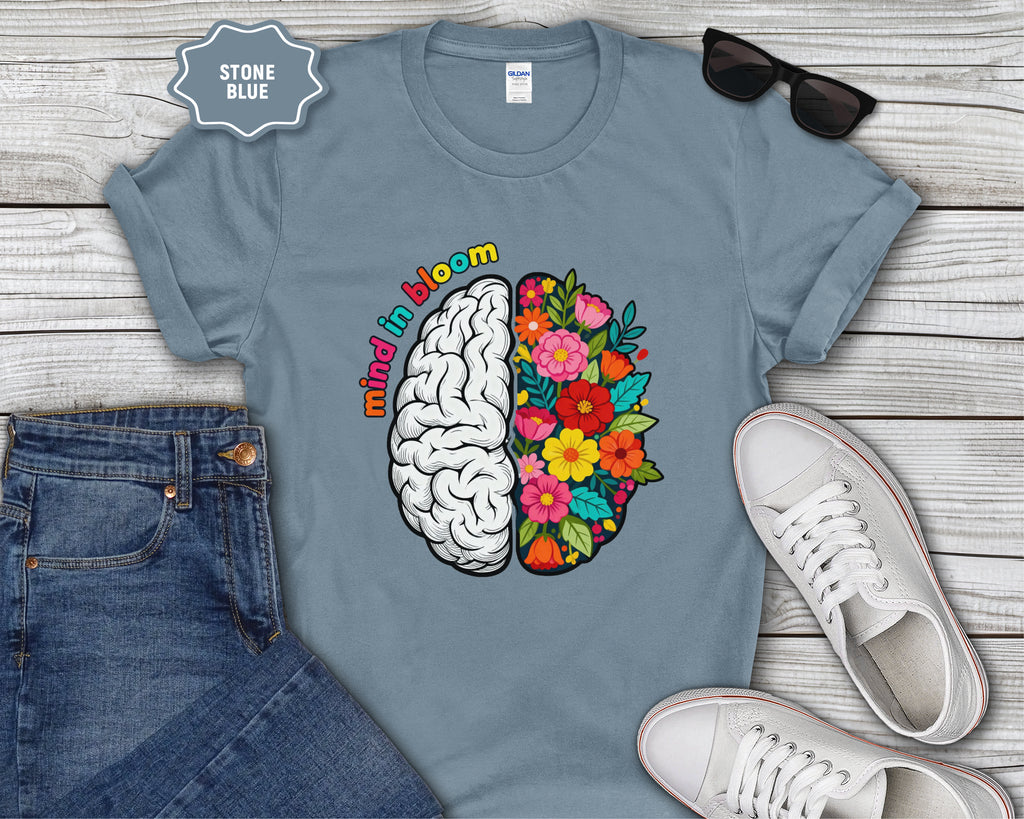 Mind in Bloom Floral Brain T-Shirt