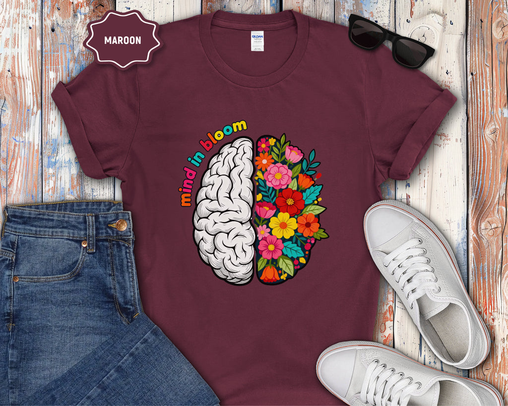 Mind in Bloom Floral Brain T-Shirt