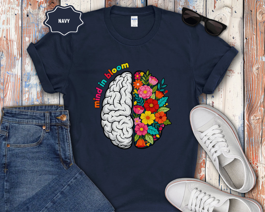 Mind in Bloom Floral Brain T-Shirt