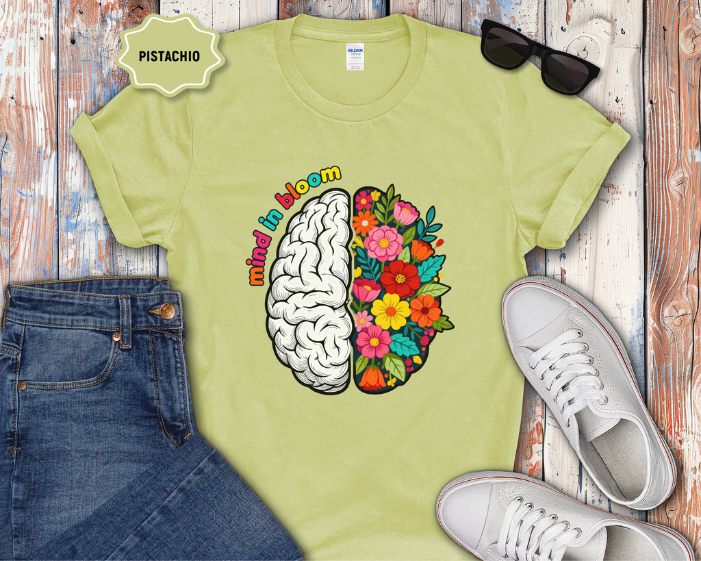 Mind in Bloom Floral Brain T-Shirt