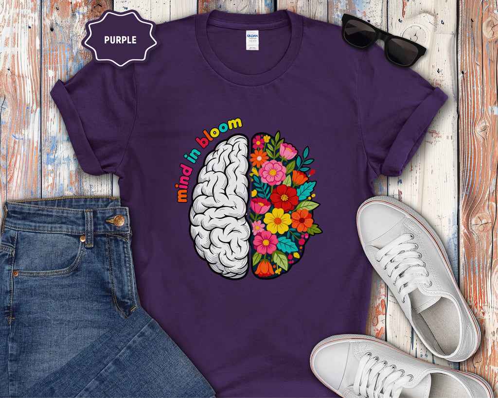 Mind in Bloom Floral Brain T-Shirt