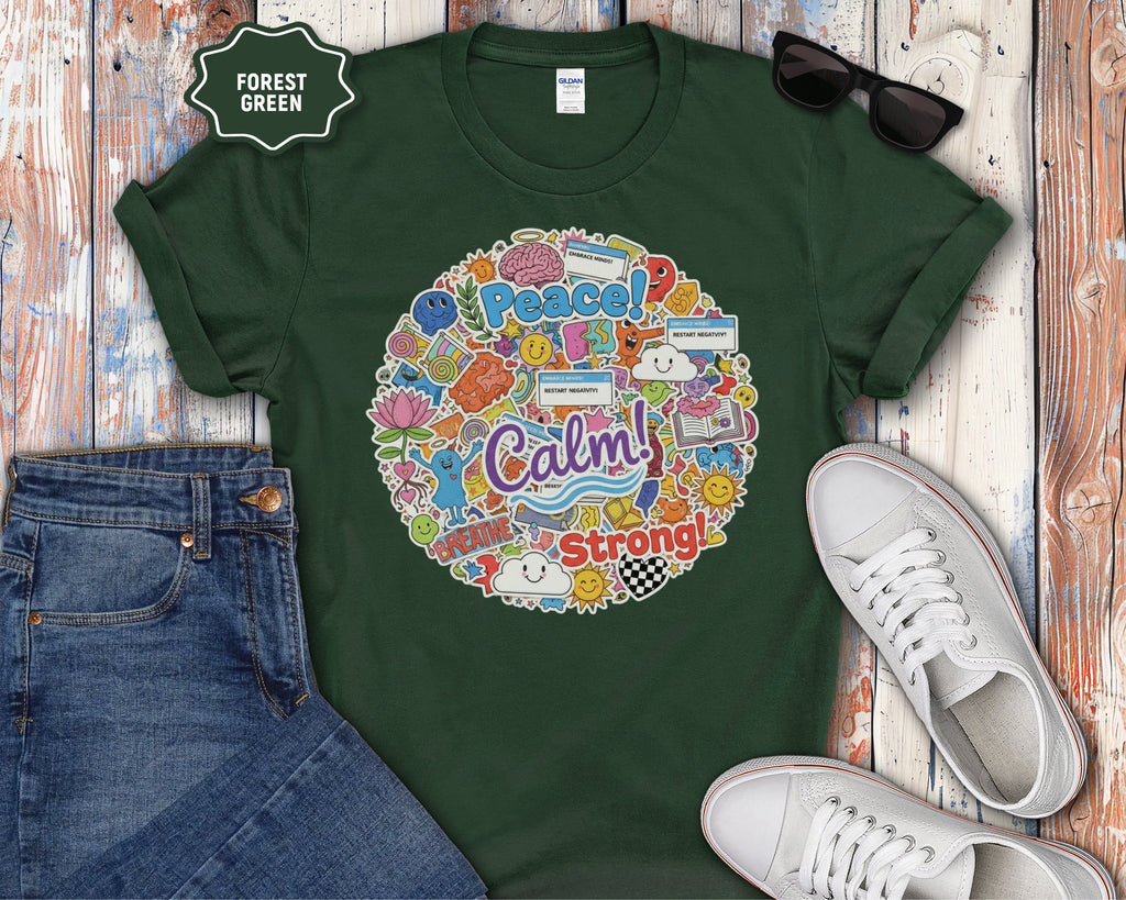 Clam Breathe Strong Sticker Graphic Shirt