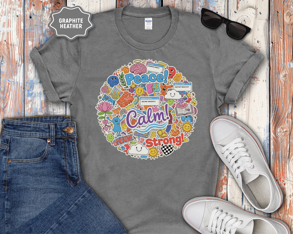 Clam Breathe Strong Sticker Graphic Shirt