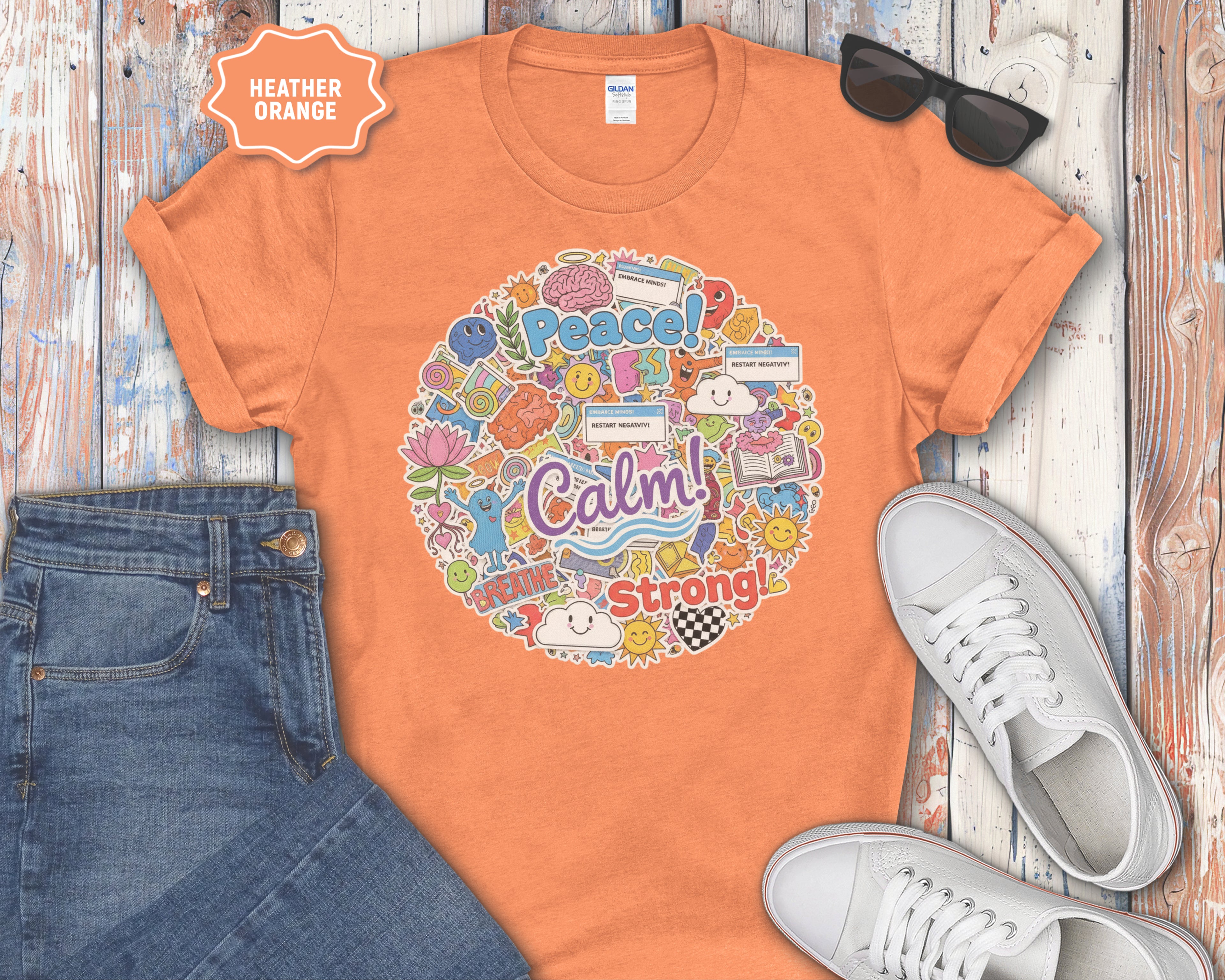 Clam Breathe Strong Sticker Graphic Shirt