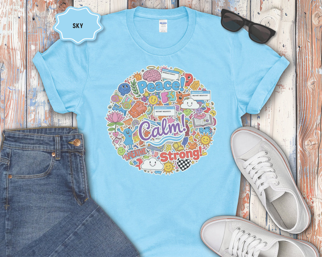 Clam Breathe Strong Sticker Graphic Shirt