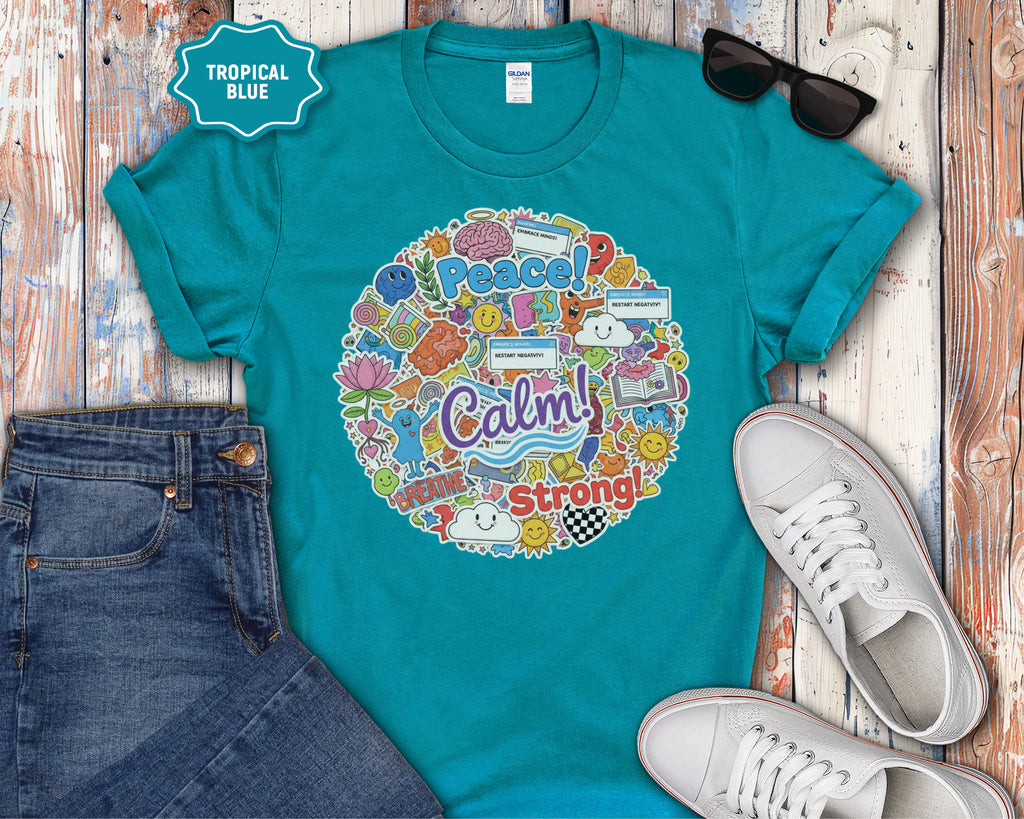 Clam Breathe Strong Sticker Graphic Shirt