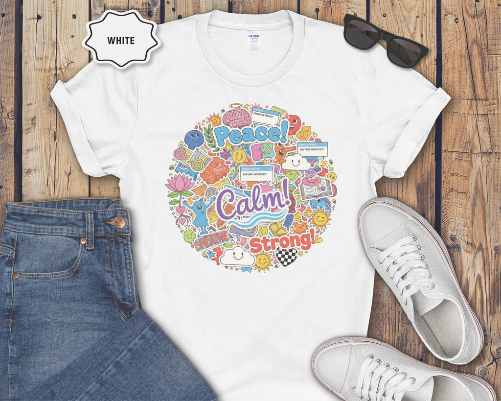 Clam Breathe Strong Sticker Graphic Shirt