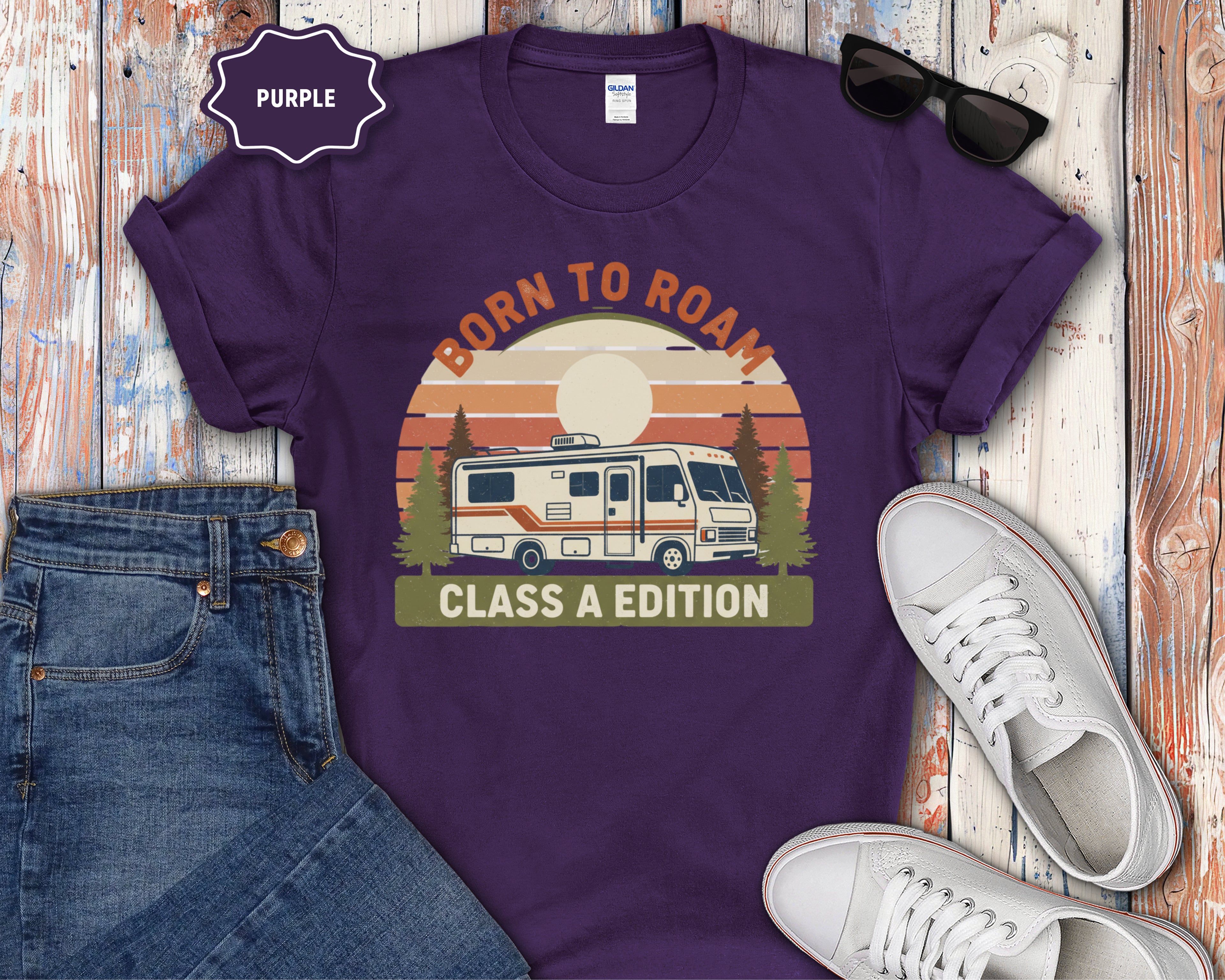 Born to Roam RV Motorhome T-Shirt