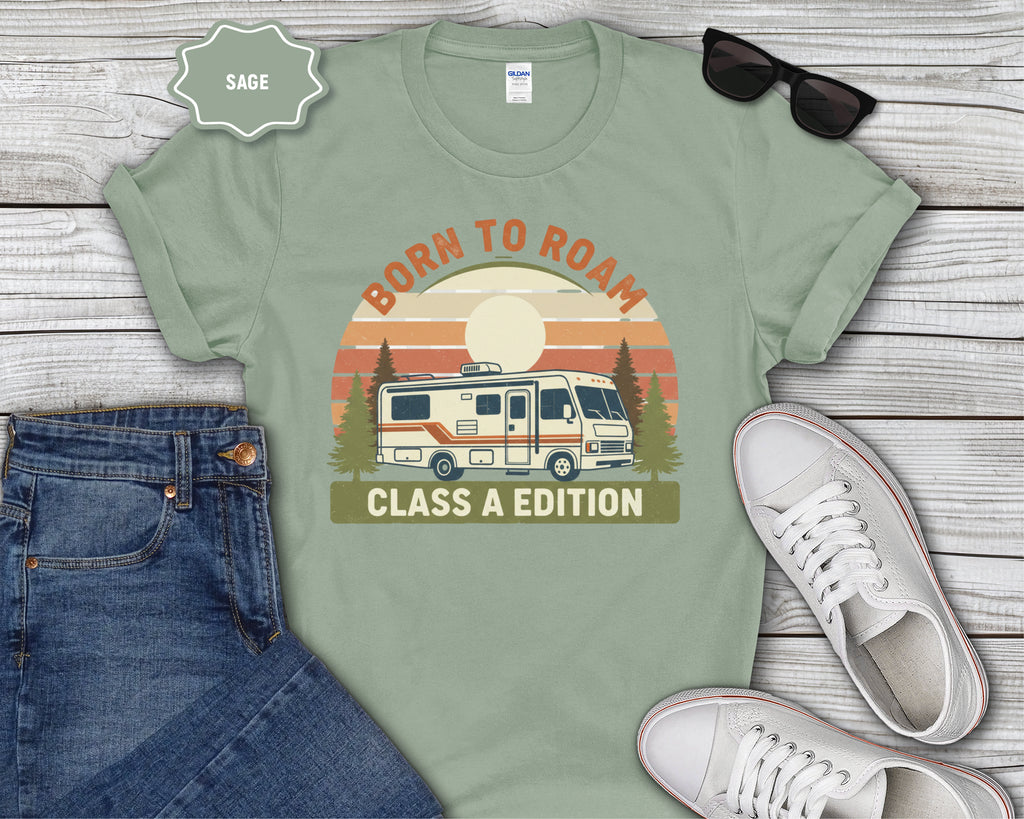 Born to Roam RV Motorhome T-Shirt