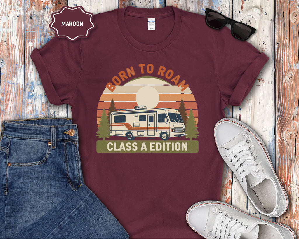 Born to Roam RV Motorhome T-Shirt