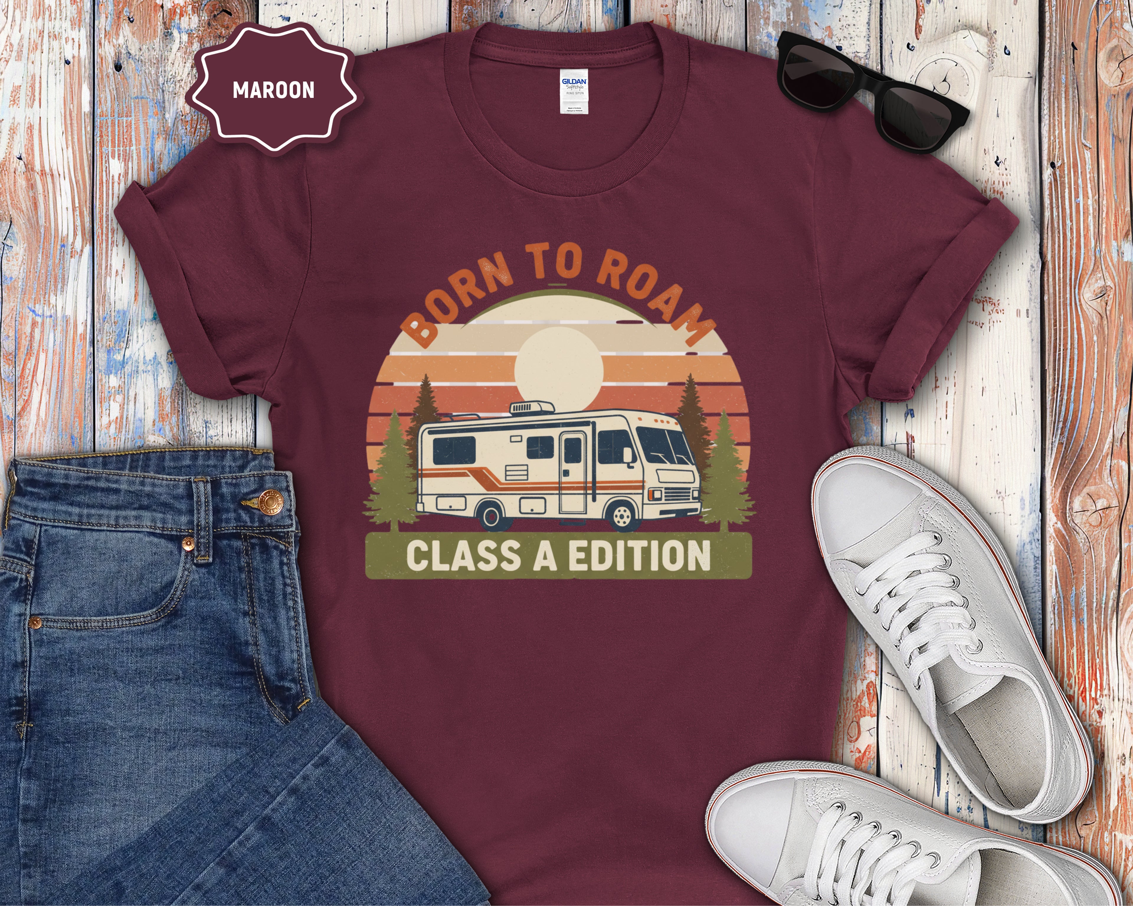 Born to Roam RV Motorhome T-Shirt