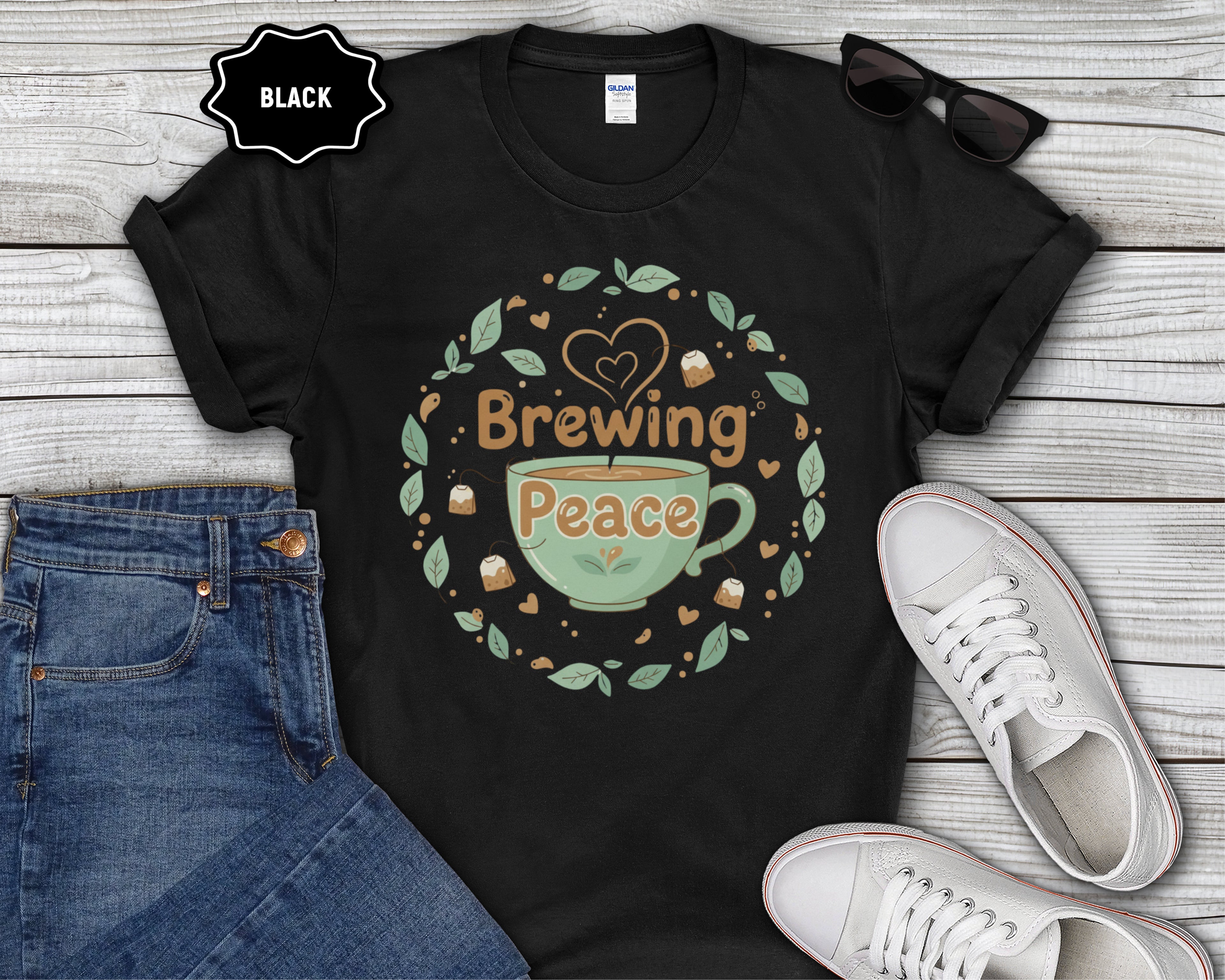 Brewing Peace tea Cup T-Shirt