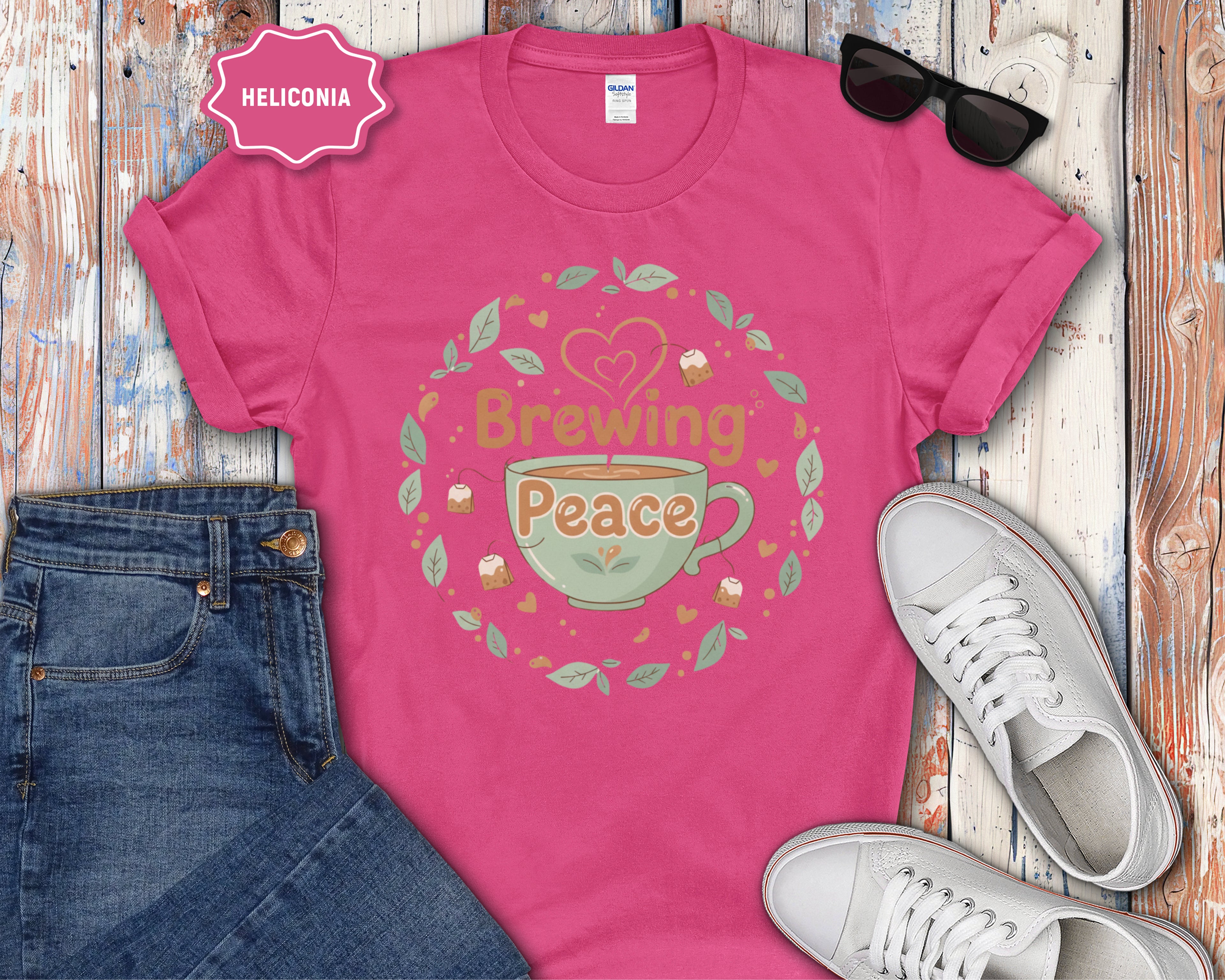 Brewing Peace tea Cup T-Shirt