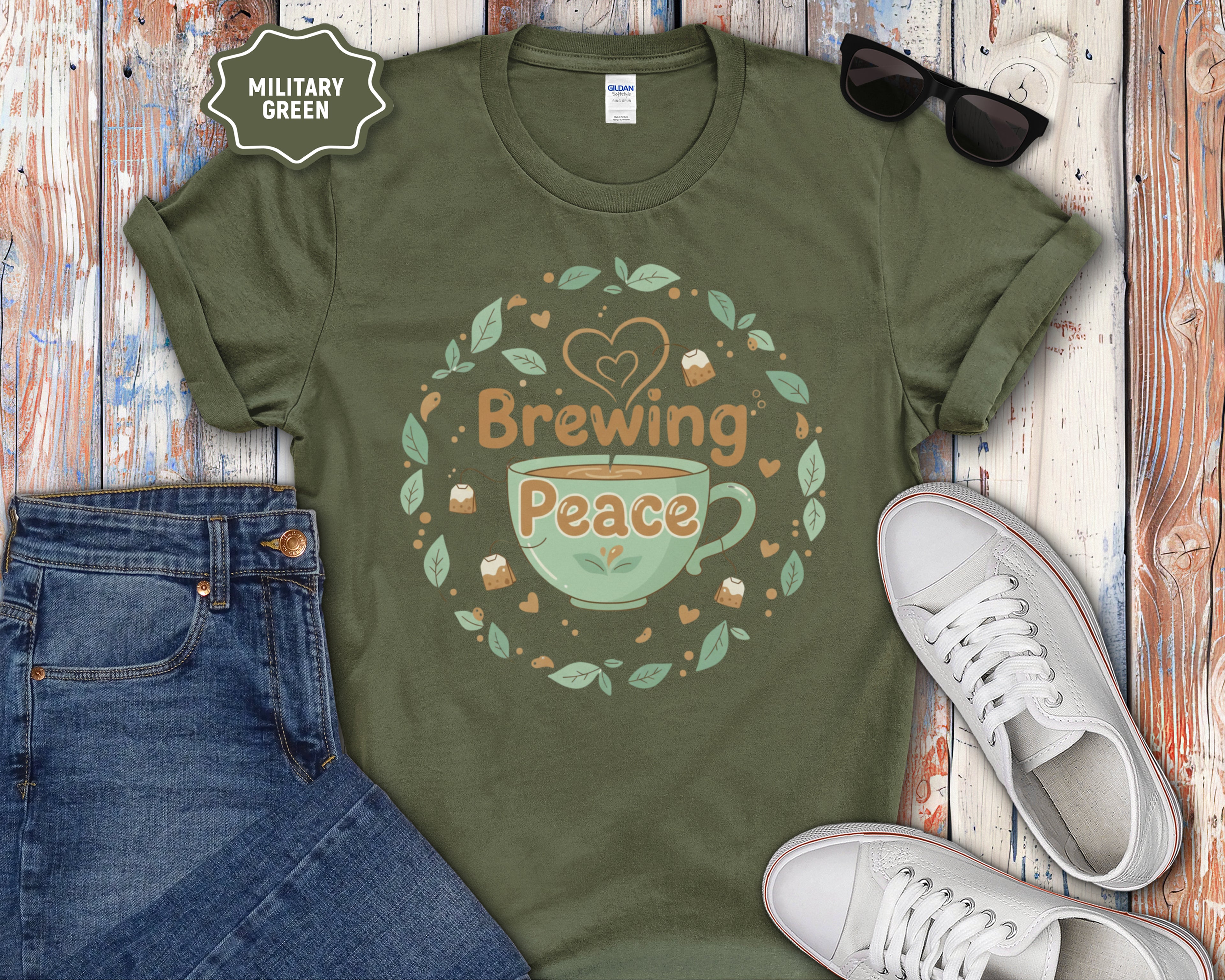 Brewing Peace tea Cup T-Shirt