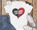 Love Hard Live Bold Heart T-Shirt