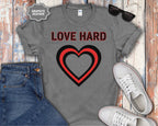 Love Hard heart graphic T-Shirt