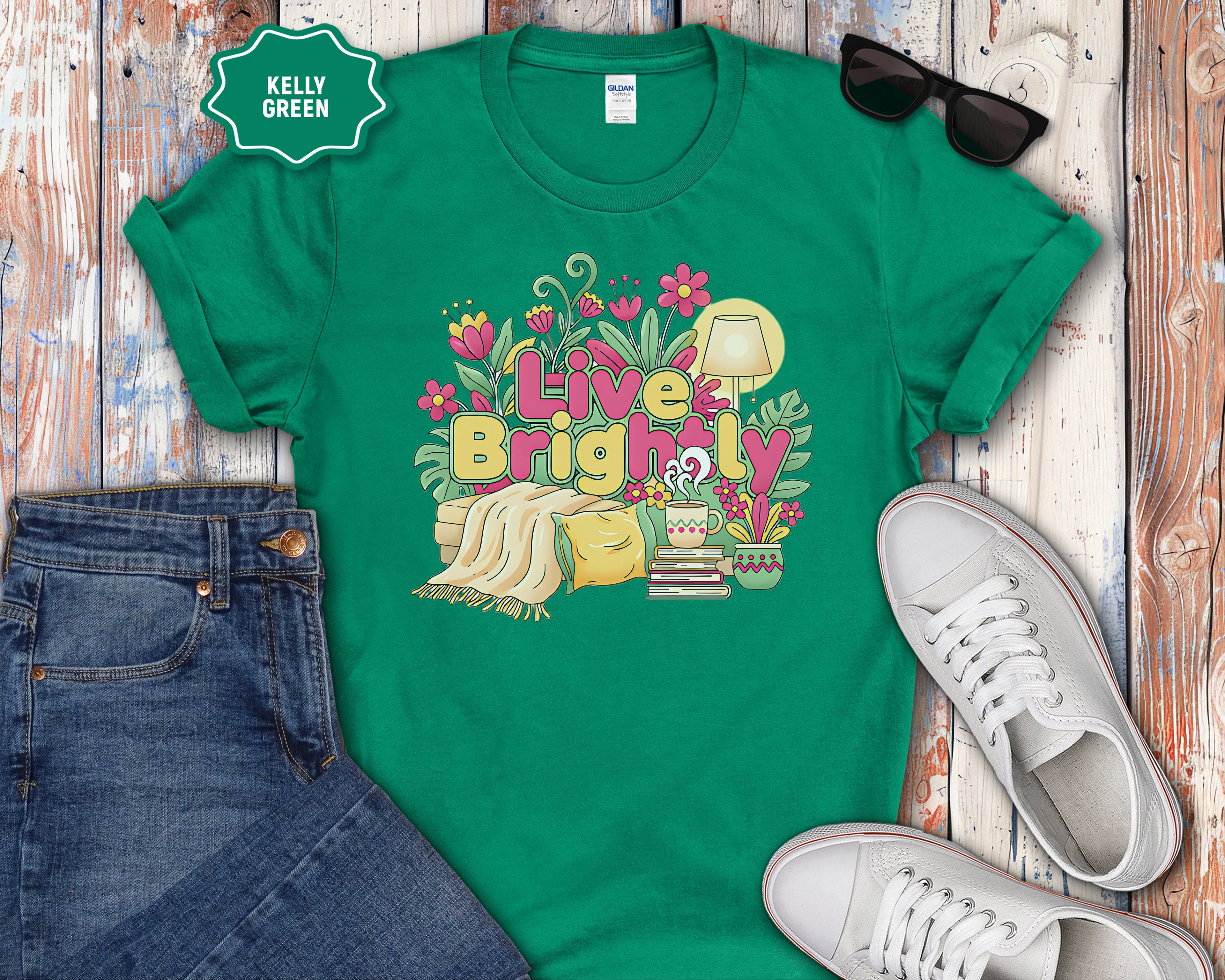 Live Brightly graphic T-Shirt