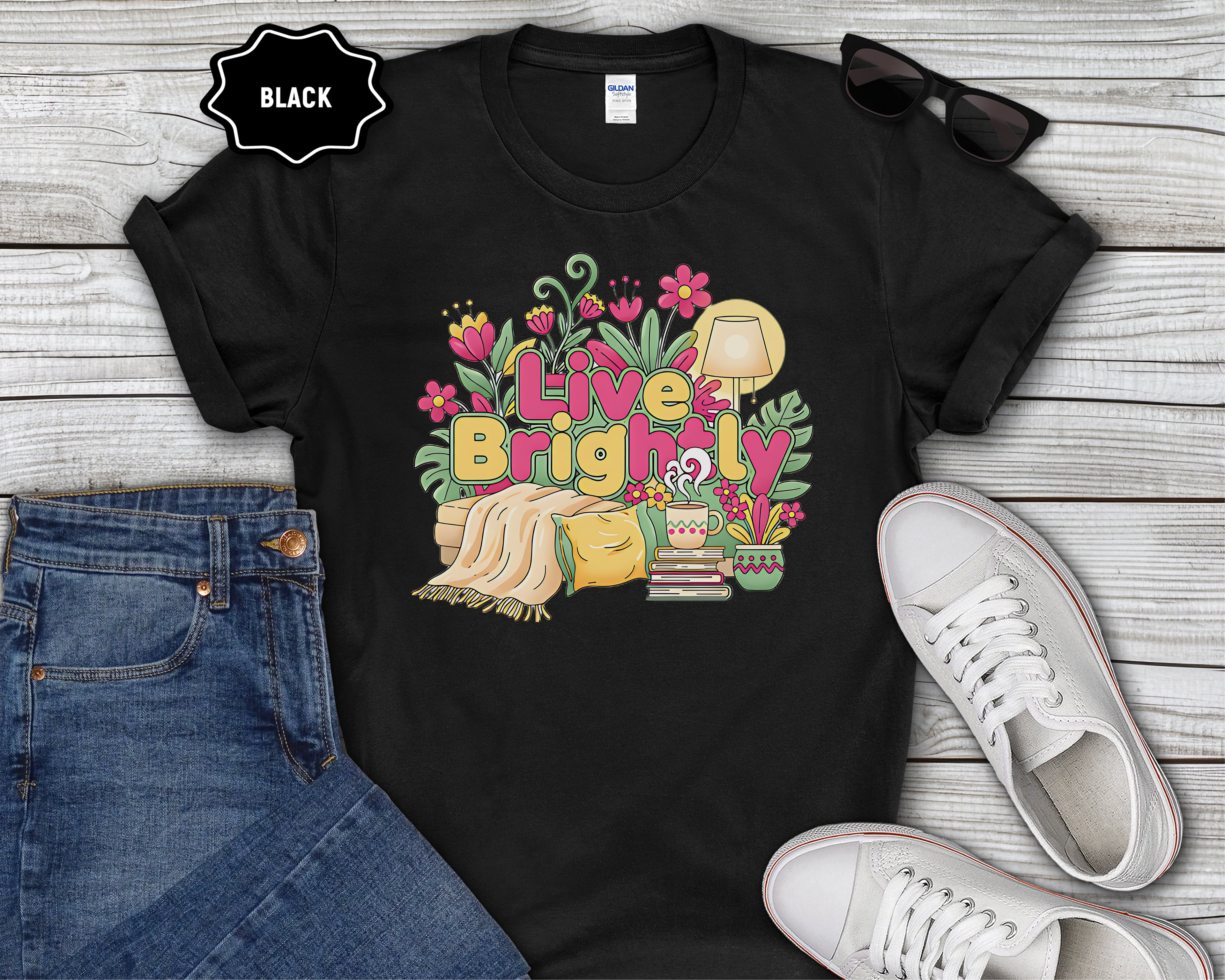 Live Brightly graphic T-Shirt