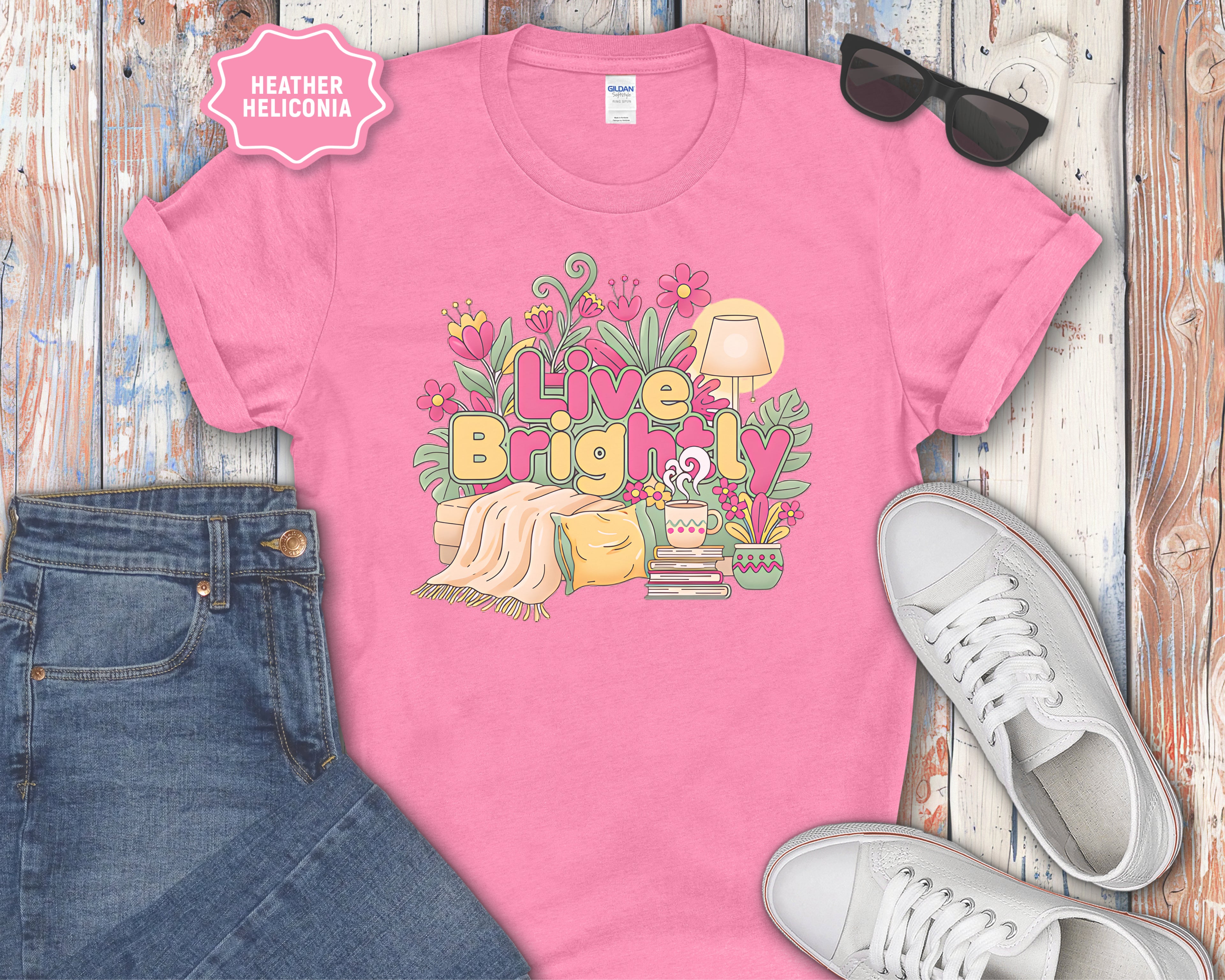 Live Brightly graphic T-Shirt