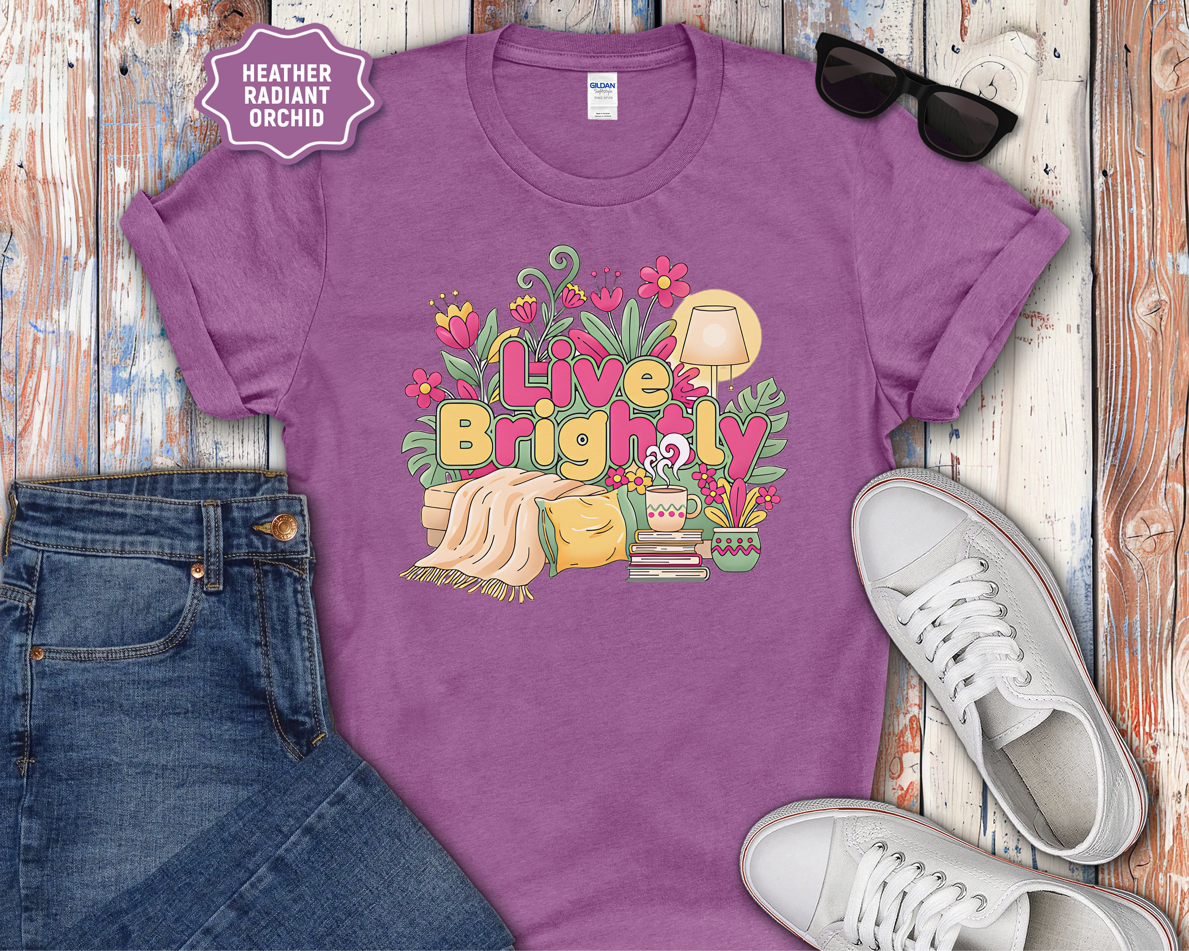 Live Brightly graphic T-Shirt