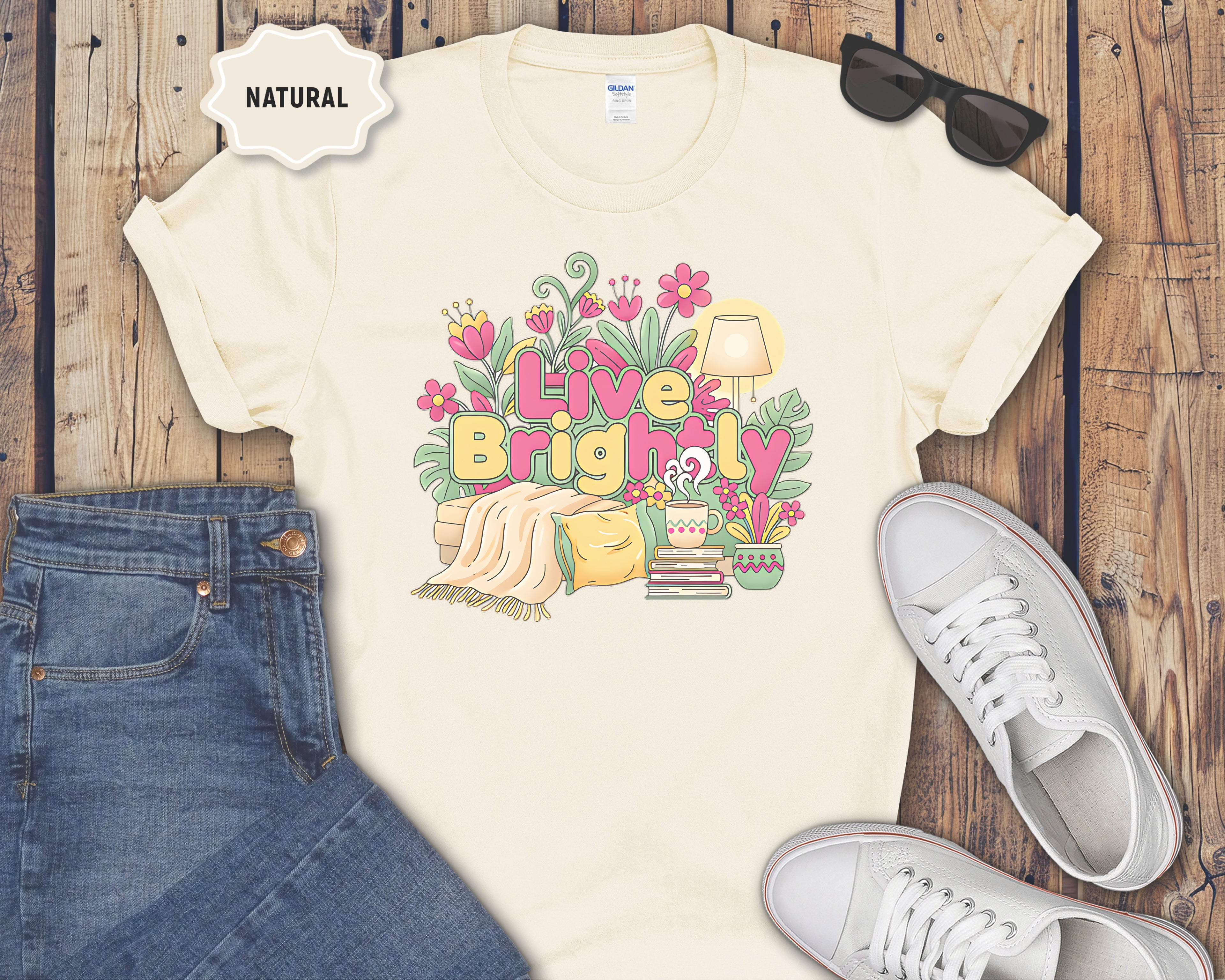 Live Brightly graphic T-Shirt