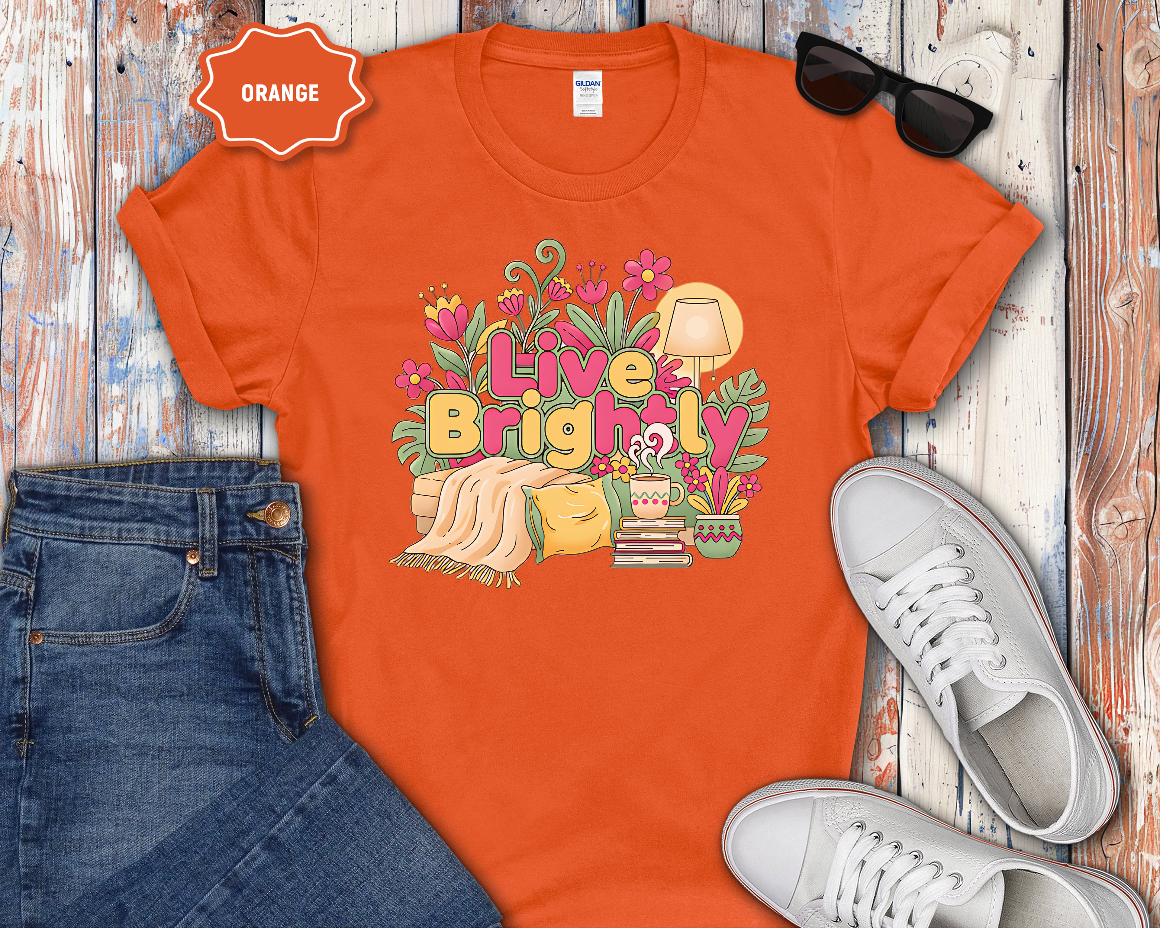 Live Brightly graphic T-Shirt
