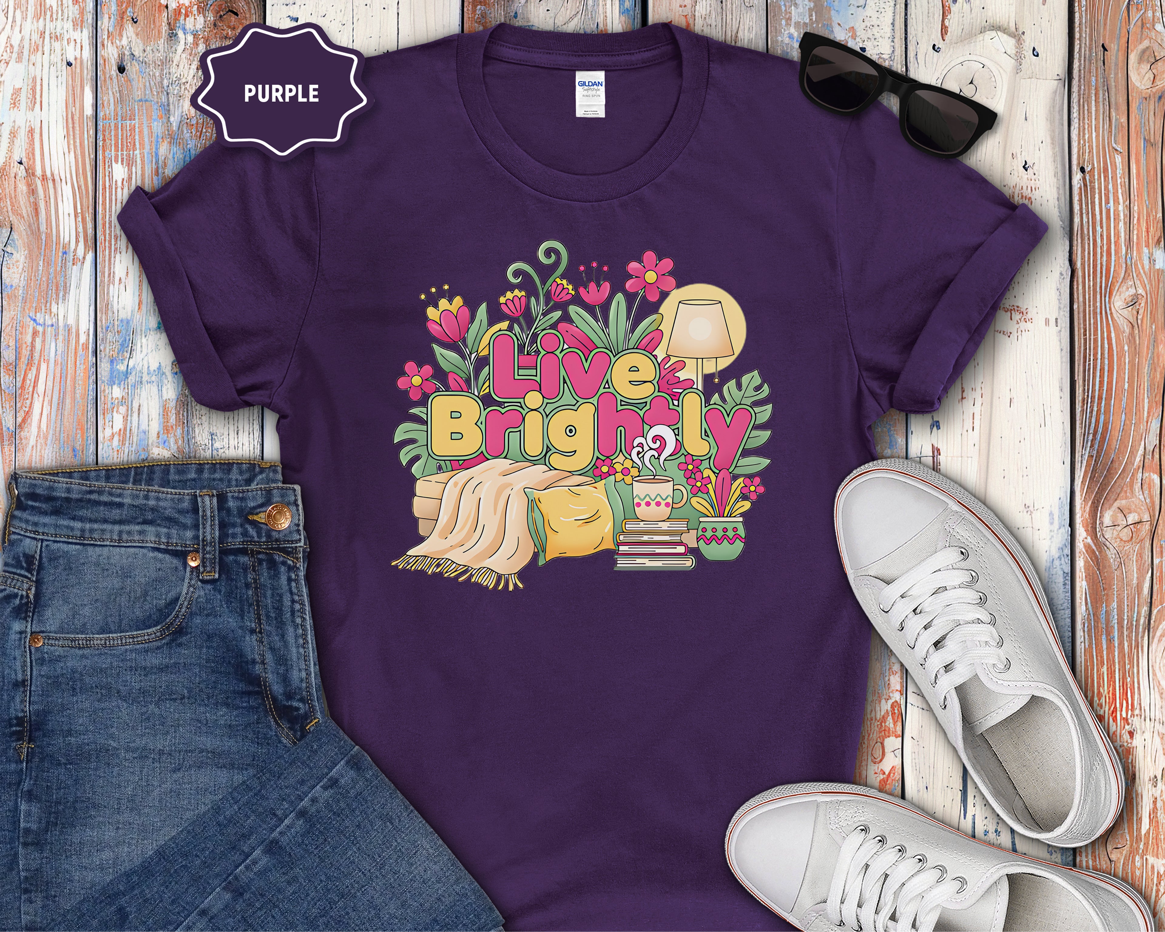 Live Brightly graphic T-Shirt