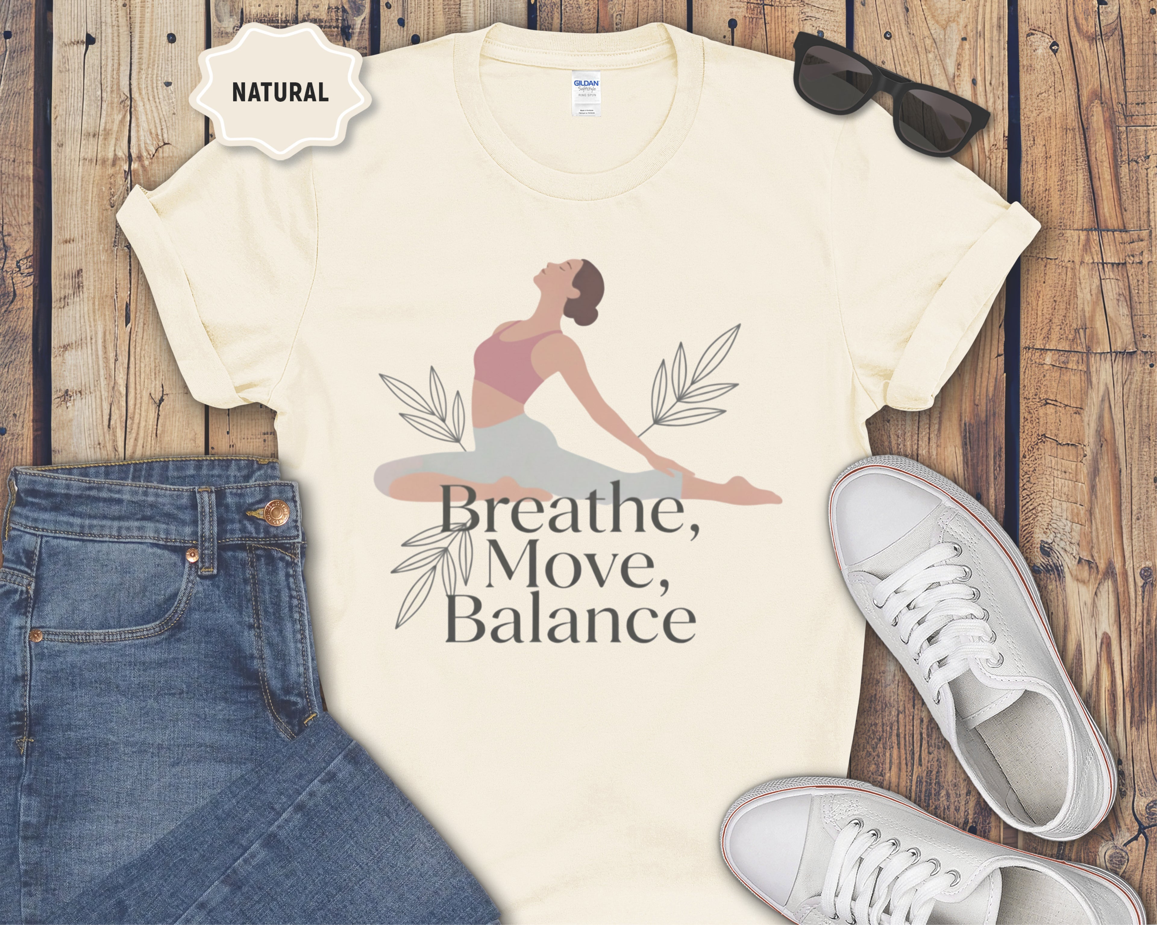 Breathe Move Balance Yoga T-Shirt