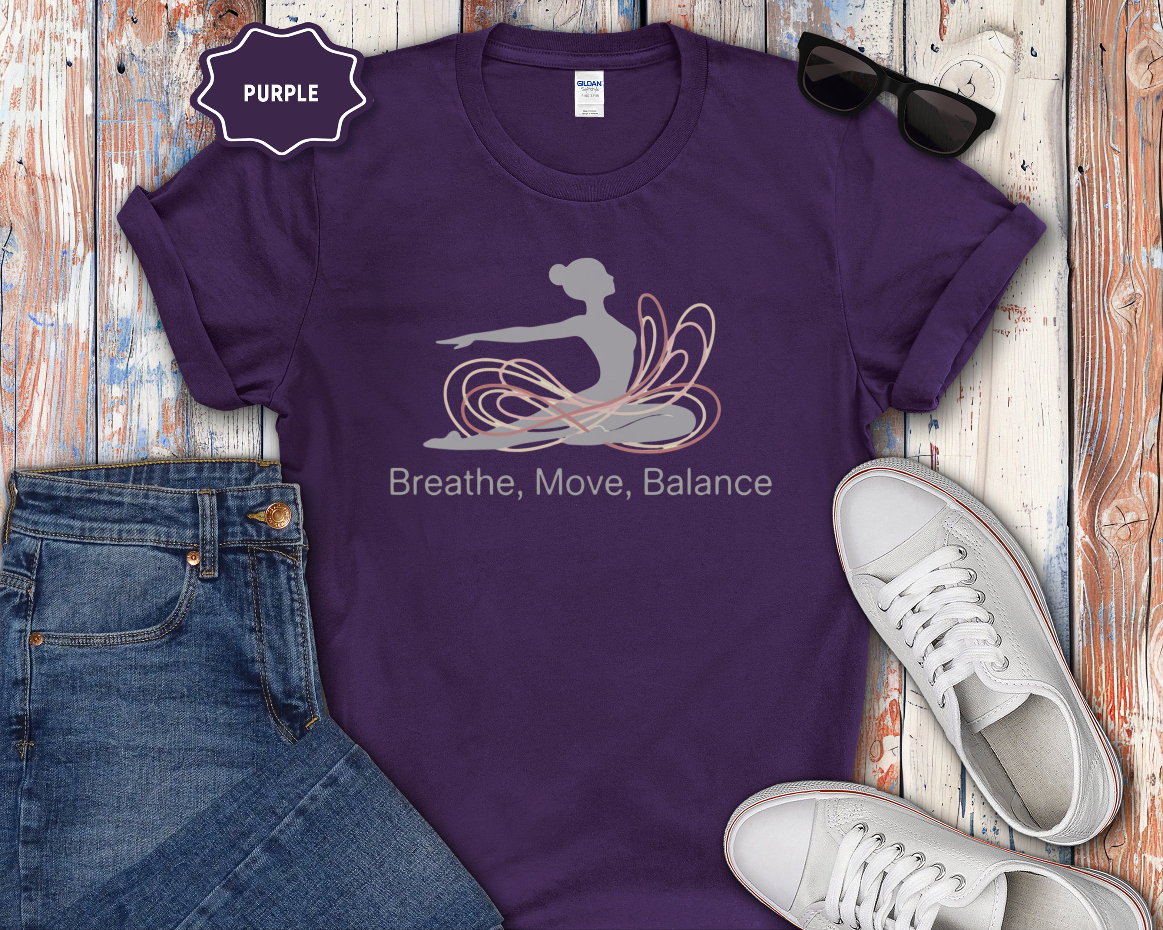 Breathe Move Balance Yoga T-Shirt