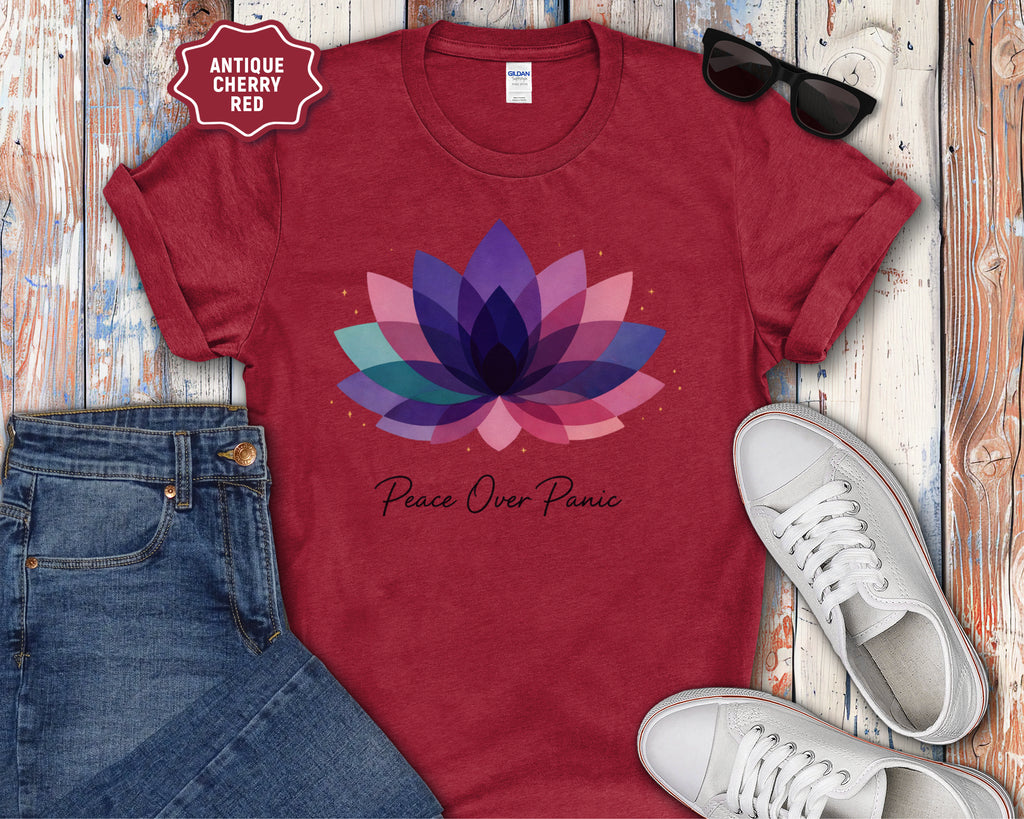 Peace Over Panic lotus flower T-Shirt