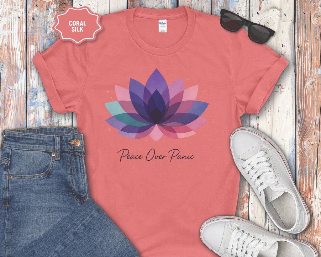 Peace Over Panic lotus flower T-Shirt