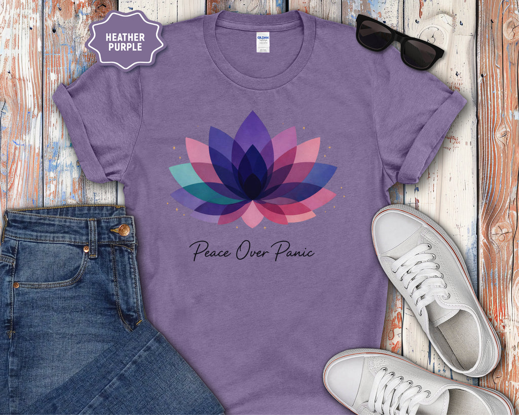 Peace Over Panic lotus flower T-Shirt