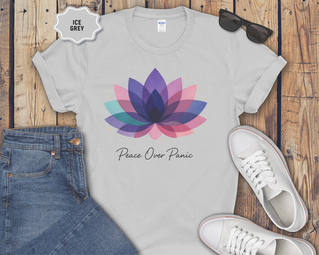 Peace Over Panic lotus flower T-Shirt