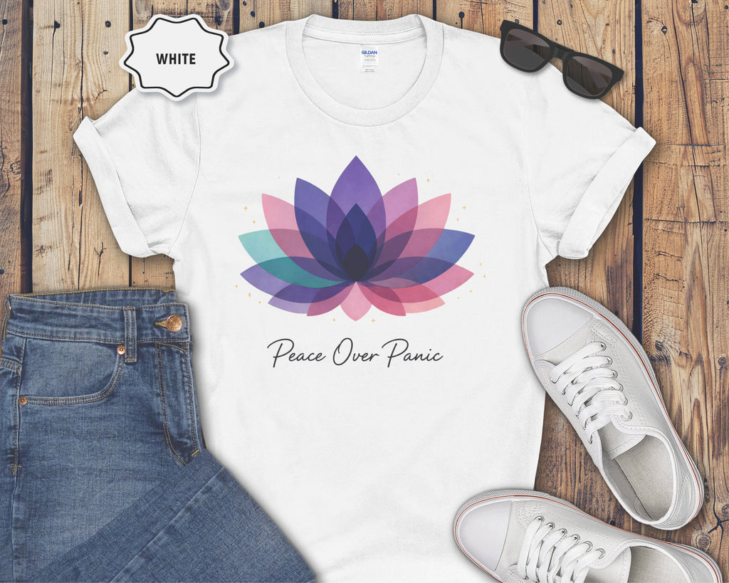 Peace Over Panic lotus flower T-Shirt