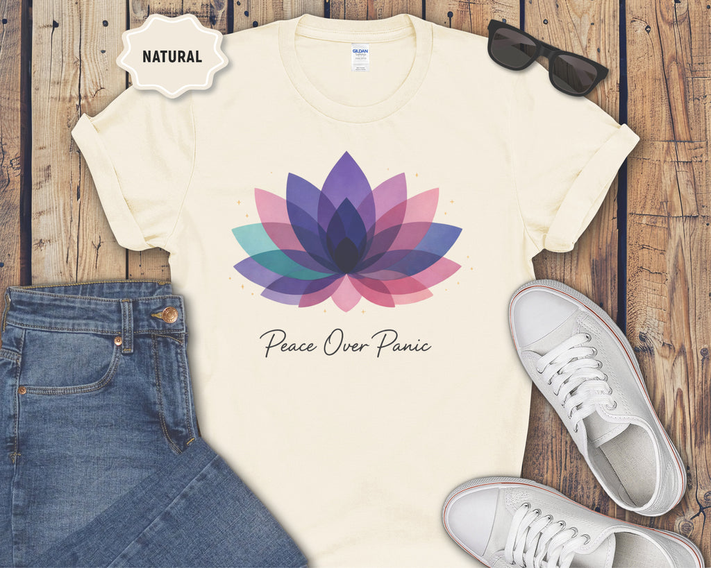 Peace Over Panic lotus flower T-Shirt
