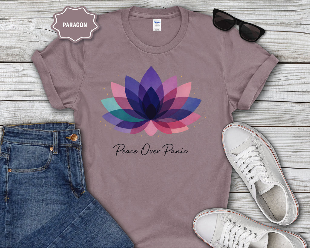 Peace Over Panic lotus flower T-Shirt