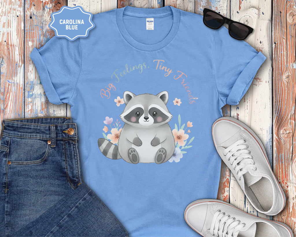 Big Feelings Tiny Friends Chubby Raccoon T-Shirt