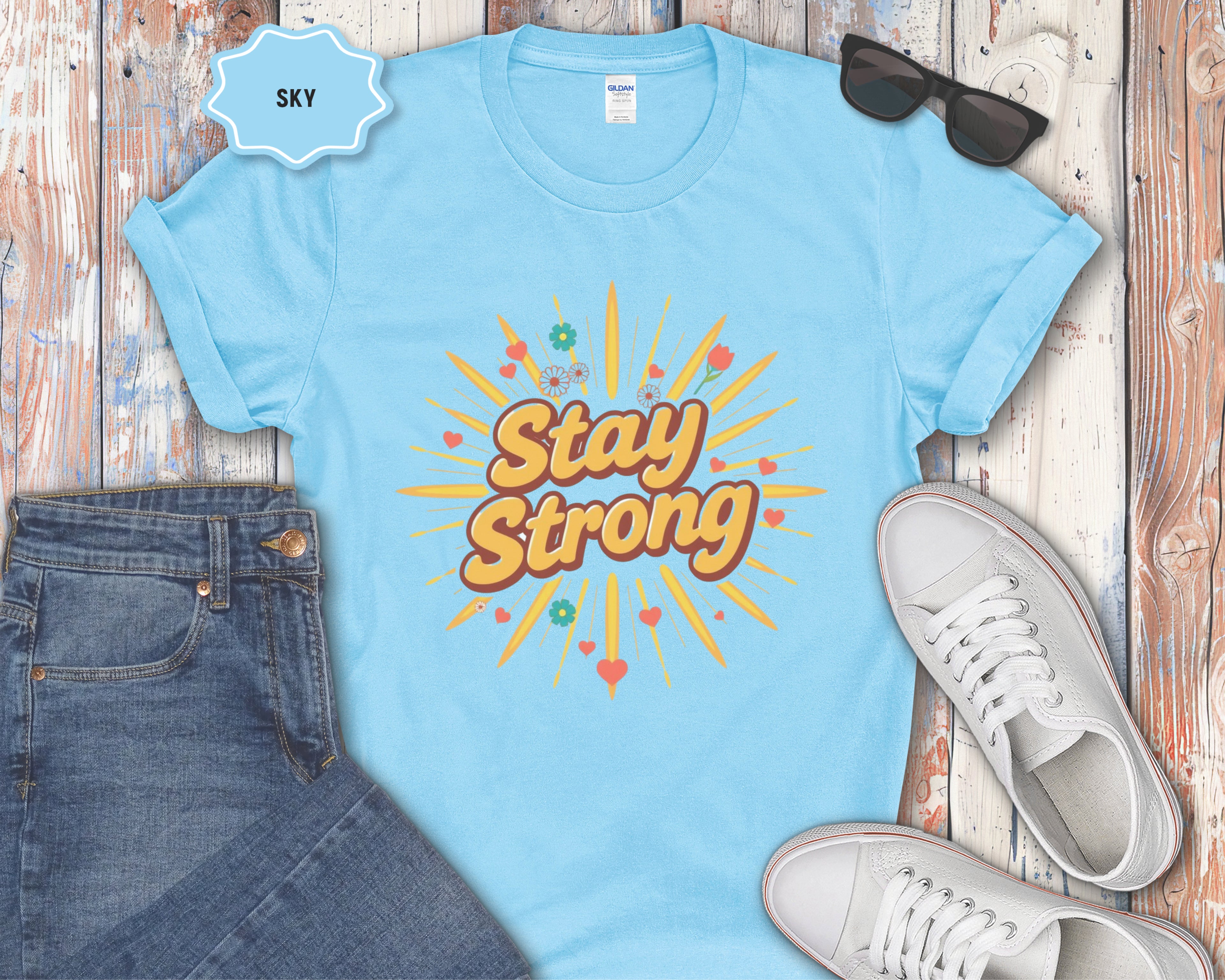 Stay Strong motivational design T-Shirt