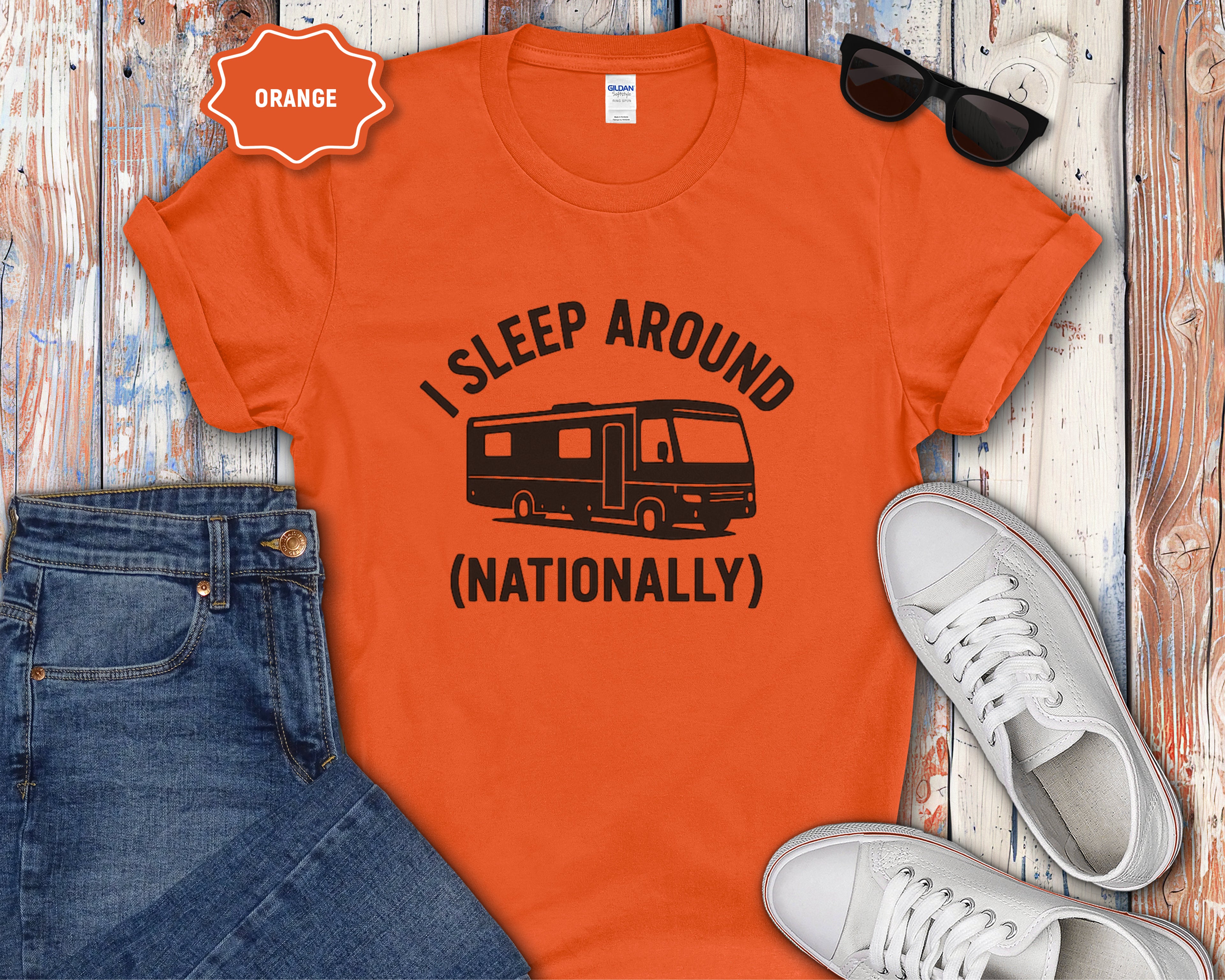 I Sleep Around (Nationally) RV Camper T-Shirt
