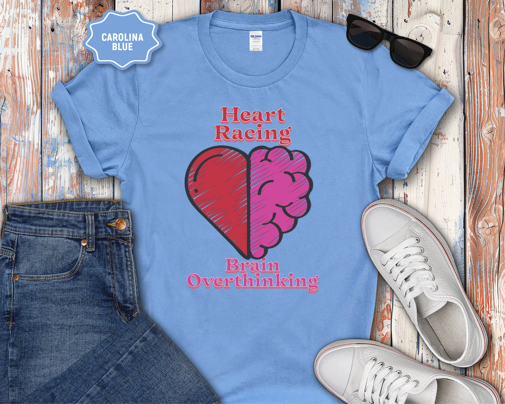 Heart and Brain Split Design T-Shirt