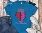 Heart and Brain Split Design T-Shirt