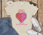 Heart and Brain Split Design T-Shirt