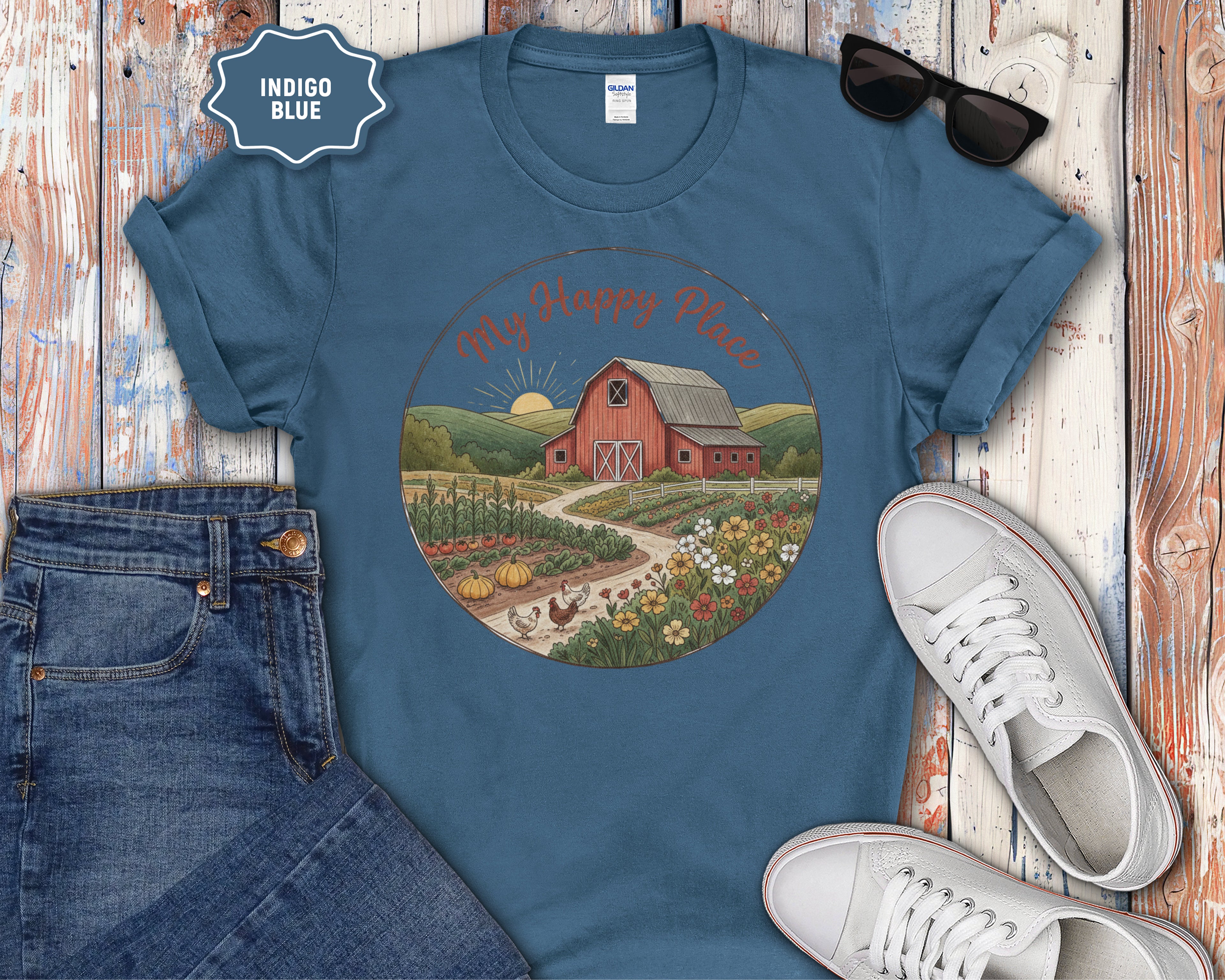 My Happy Place Barn Scene T-Shirt