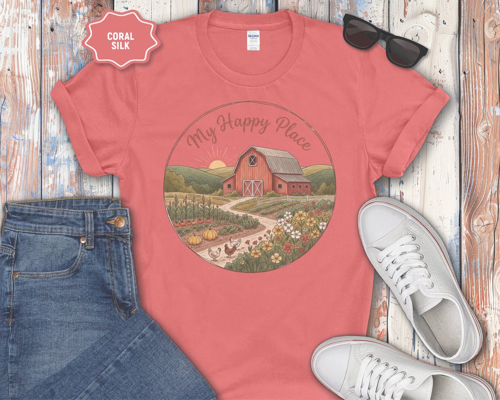 My Happy Place Barn Scene T-Shirt