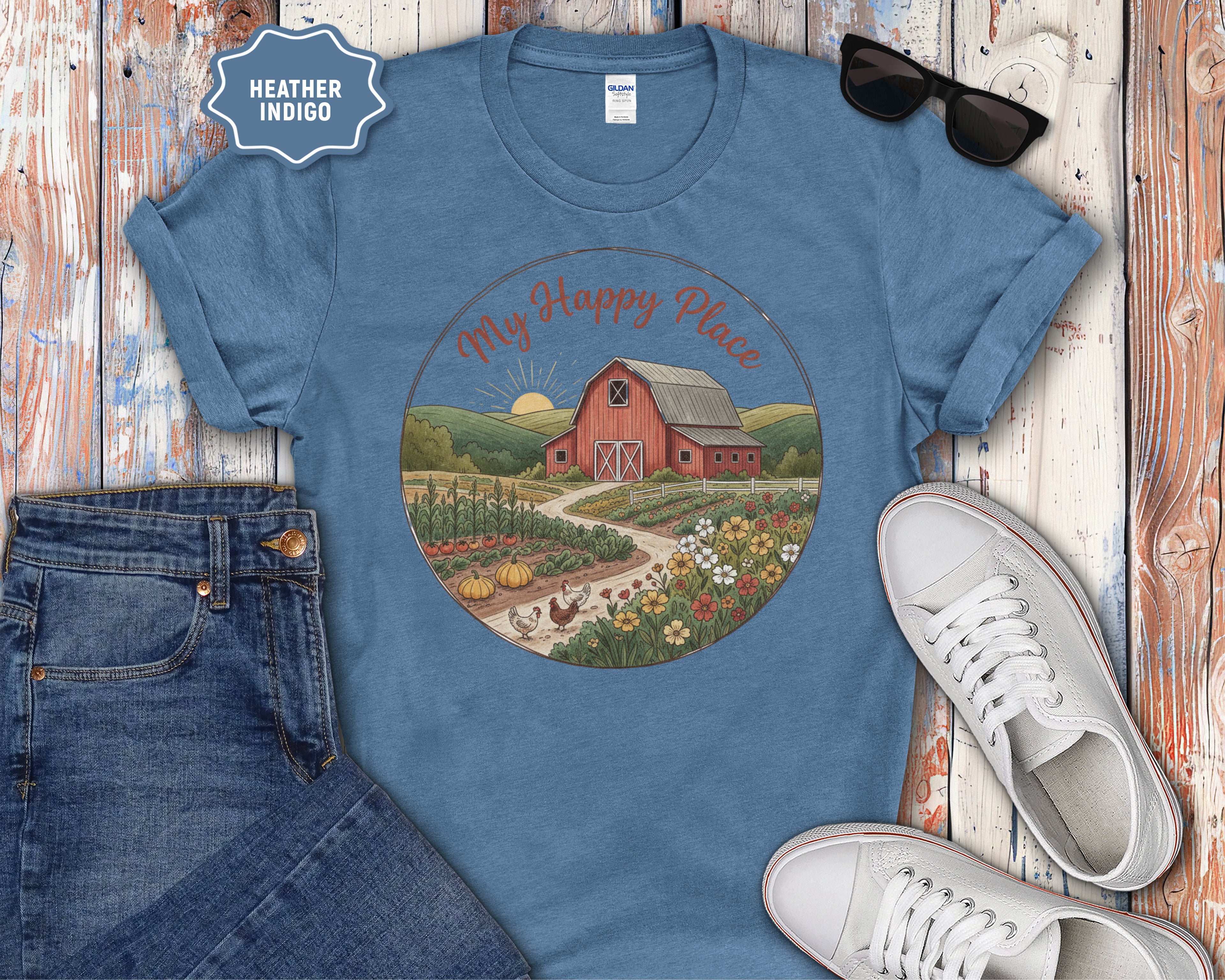 My Happy Place Barn Scene T-Shirt