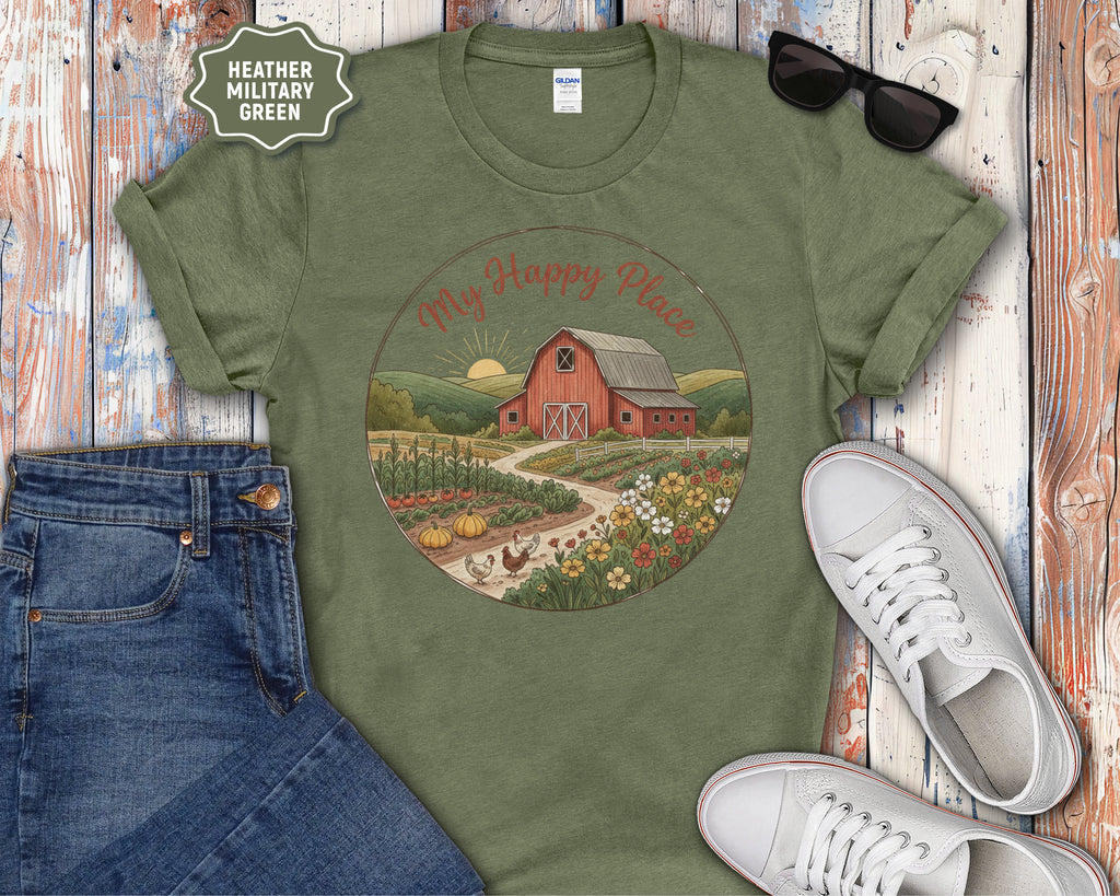 My Happy Place Barn Scene T-Shirt