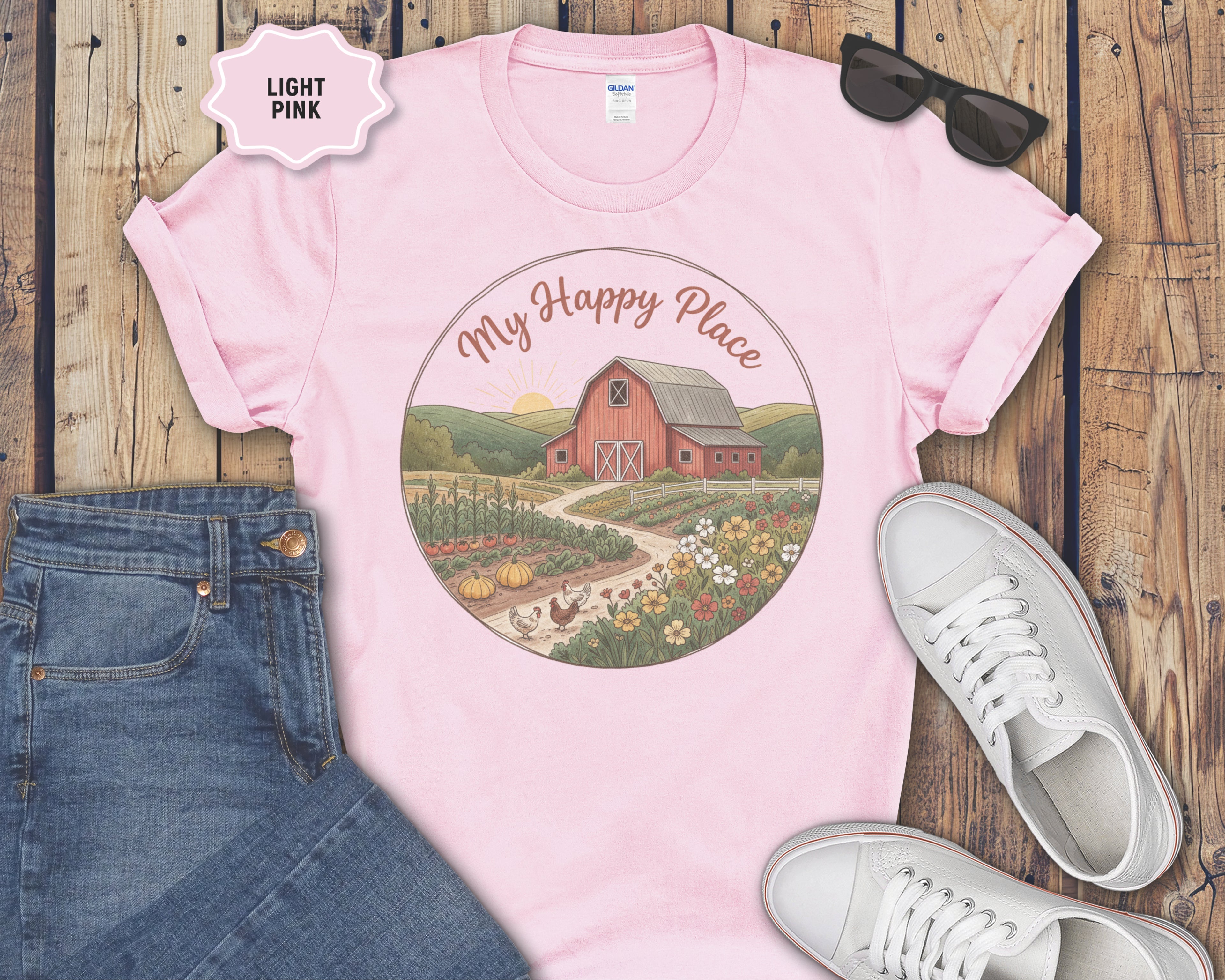 My Happy Place Barn Scene T-Shirt