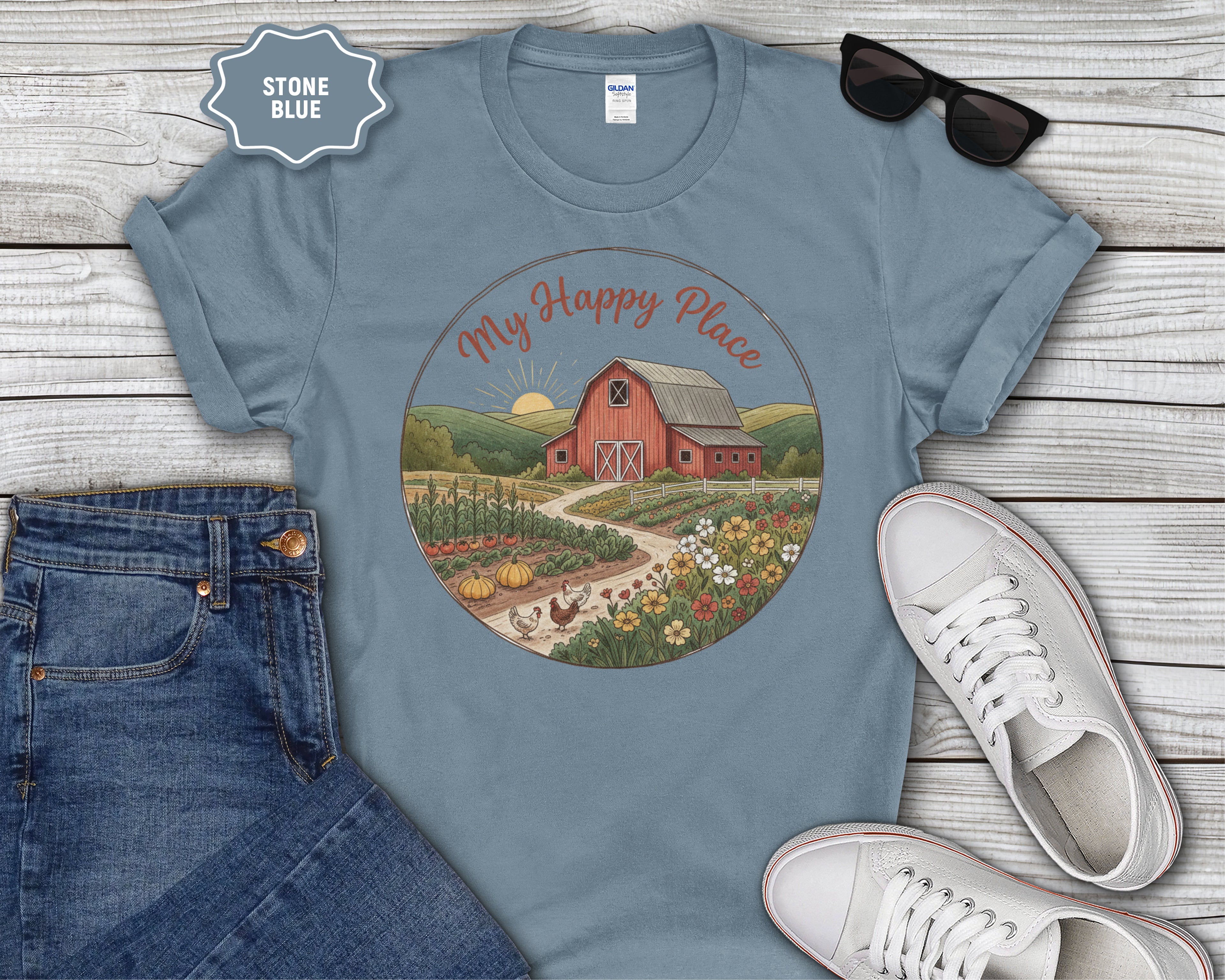 My Happy Place Barn Scene T-Shirt