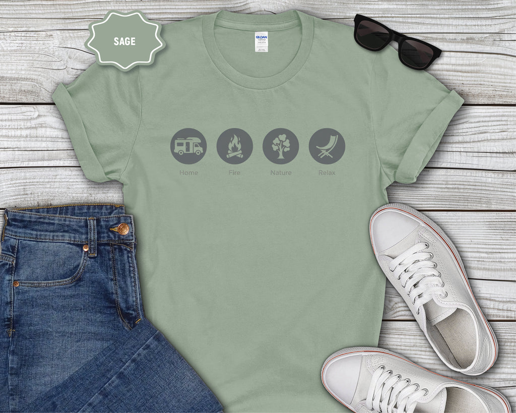 Home, Fire, Nature, Relax Rv Camping Shirt